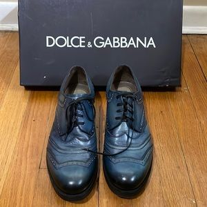 Dolce  Gabbana Mens Blue Shoes
